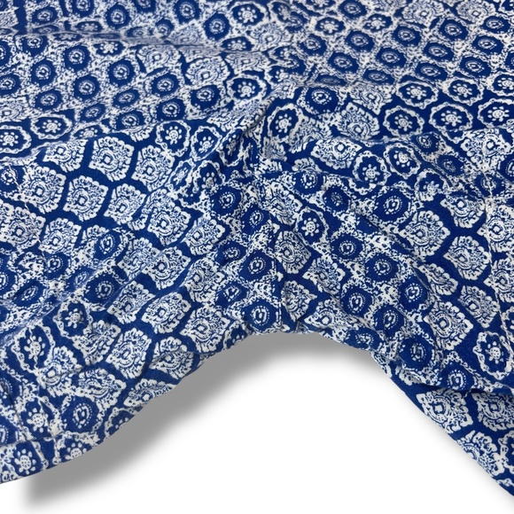 Lane Bryant Blue White Printed Smocked Shorts Sz‎ 18/20 Coastal Preppy Vacation - Picture 6 of 9